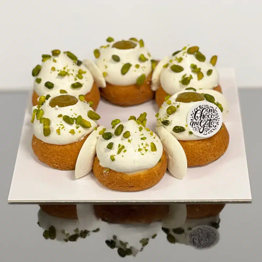 Choux pistache fleur d’oranger